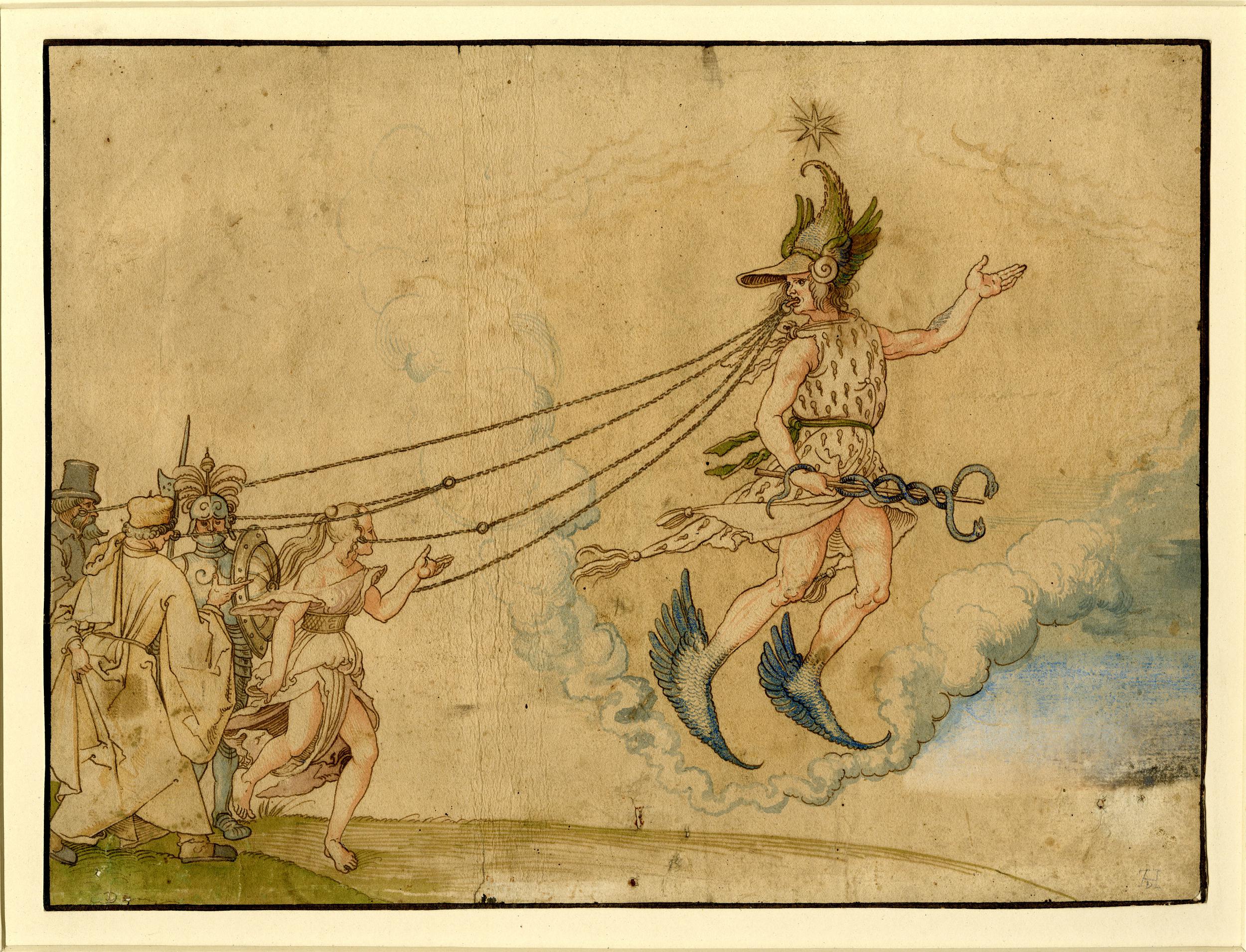 Ogmios, Celtic god of eloquence — leading his audience by the power of speech